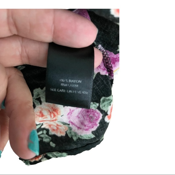 Torrid floral v-neck adjustable straps dress drawstring waist size 3 plus - Picture 12 of 12